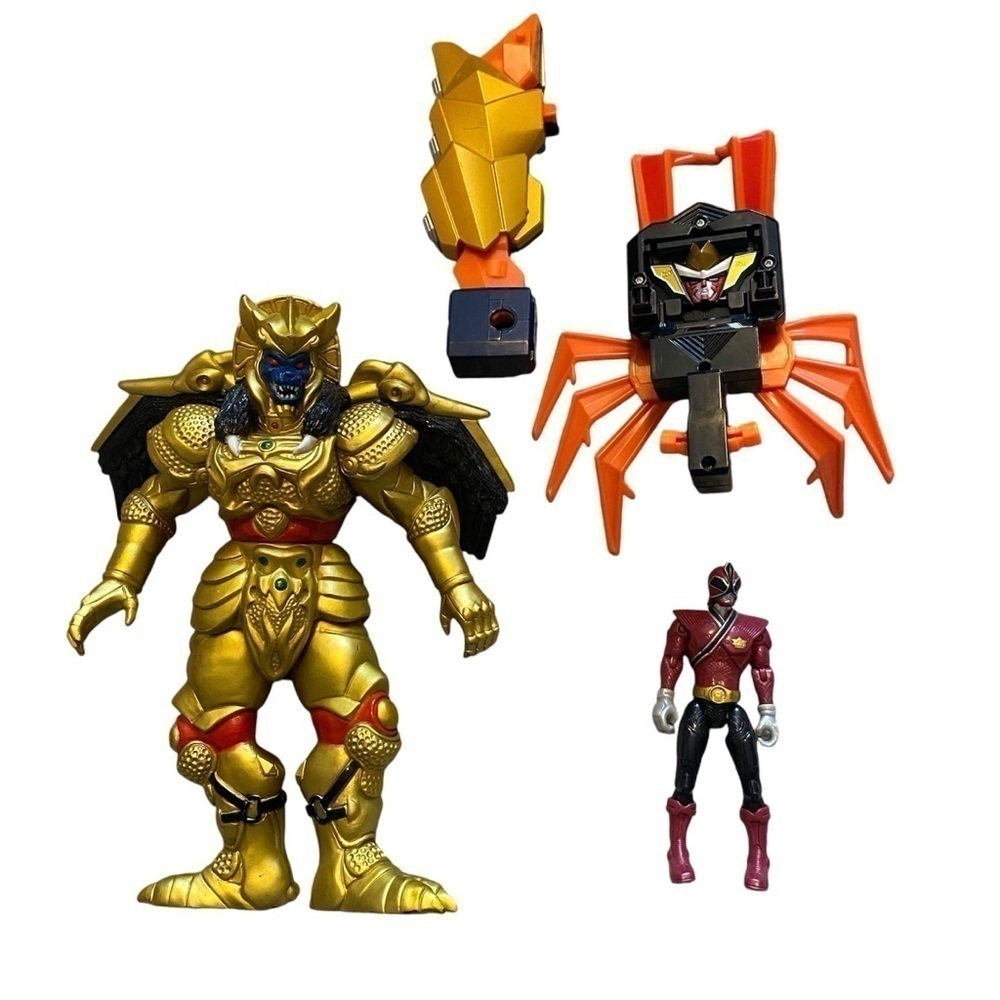 Vintage Power Ranger Bandai Action Figure Bundle Lot Super Samurai Red